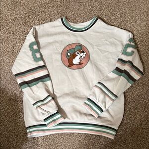 Retro Bucee’s Crewneck Sweater - White and Green